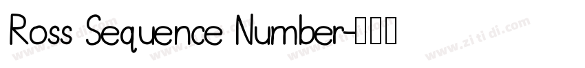 Ross Sequence Number字体转换